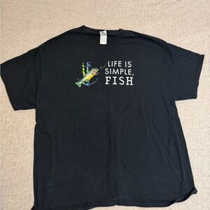 Gildan Black Fish Graphic Tee